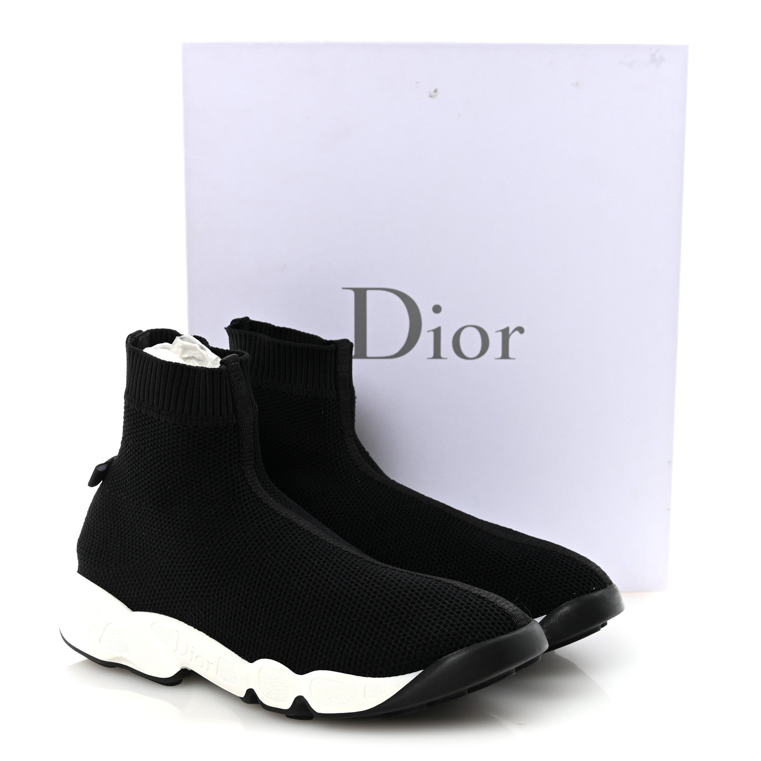 Christian Dior Technical Knit F. Two Point Zero High Top Sneakers
