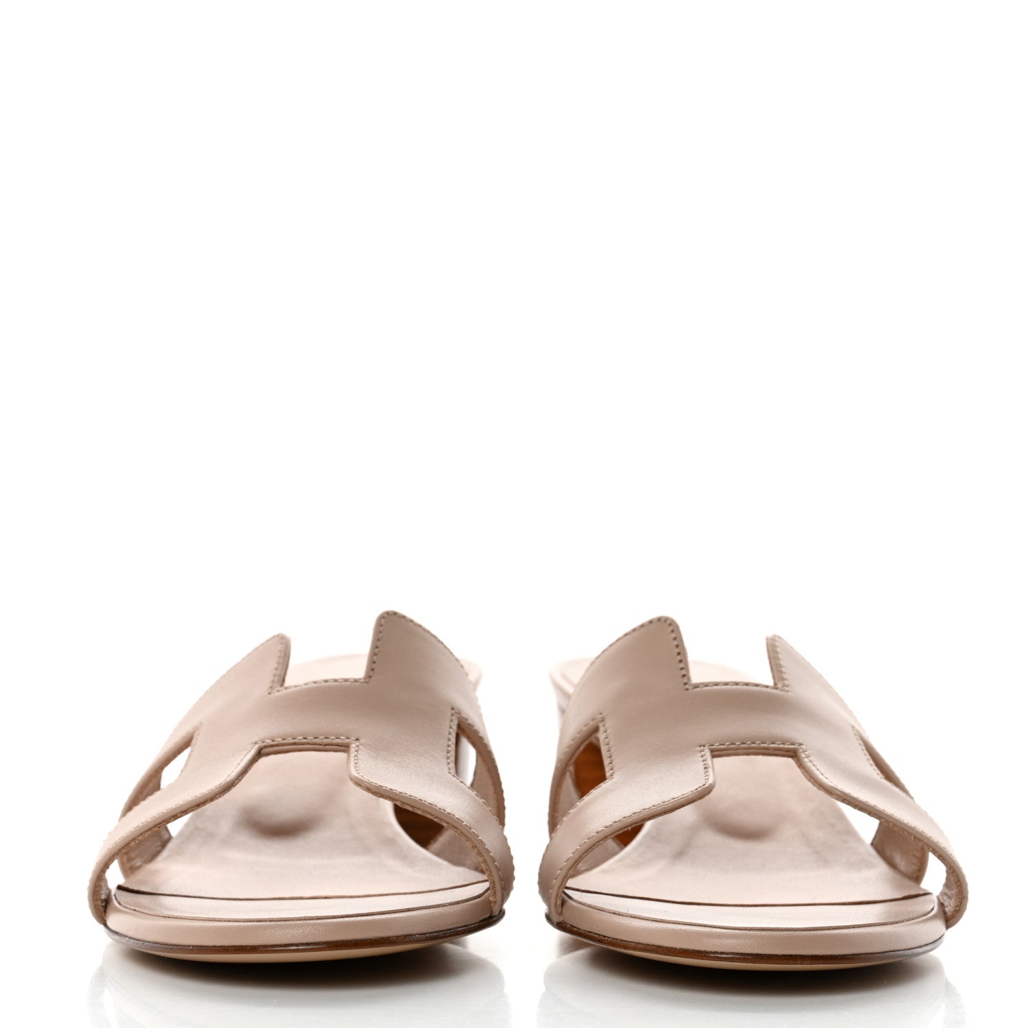 Hermes Calfskin Oasis Sandals 35 Beige Nude 2 of 8