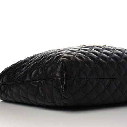 Saint Laurent Lambskin Quilted Maxi Icare Shopping Tote Black 5 of 10