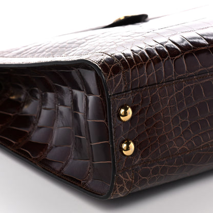 Gucci Alligator Medium Ophidia Top Handle Chain Brown 10 of 11