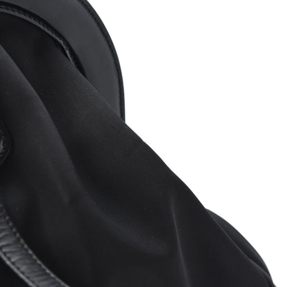 Prada Tessuto Nylon Calfskin Frame Satchel Black 12 of 15