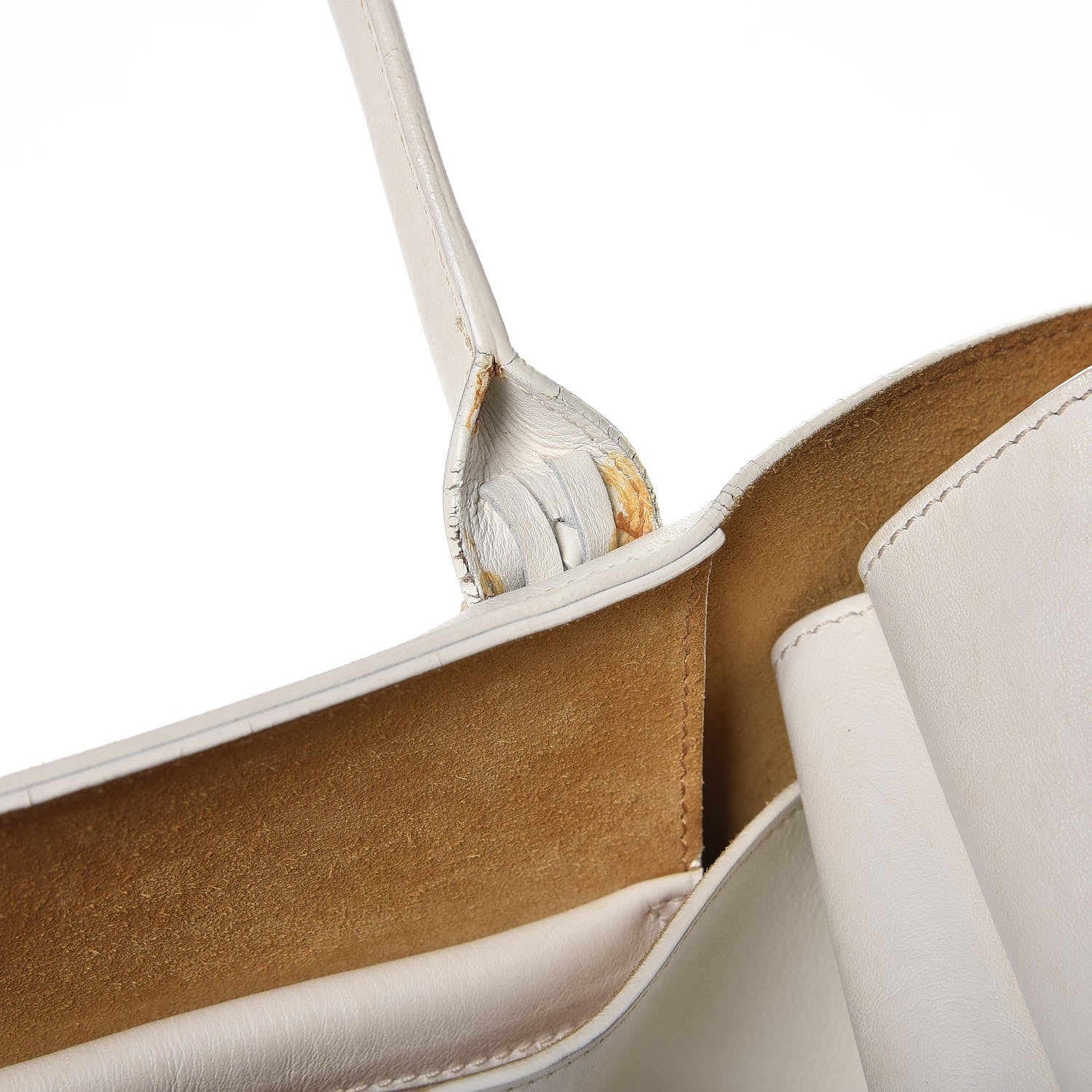 Lanvin Smooth Calfskin Medium Fringe Shopper Tote White 10 of 20