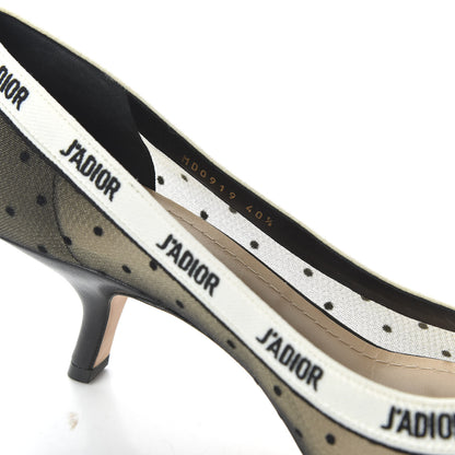Christian Dior Plumetis Ribbon J'Adior 65mm Pumps 40.5 Black Nude 8 of 9