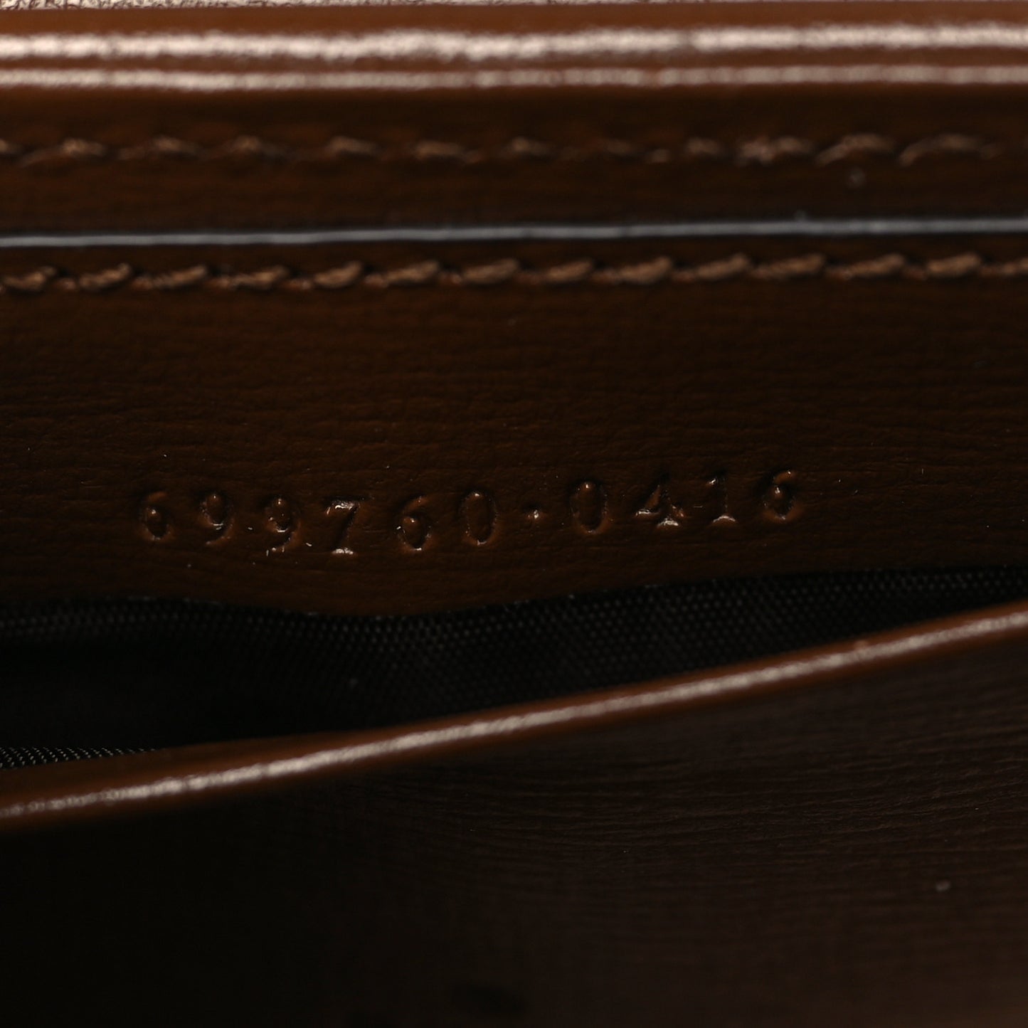 GG Supreme Monogram Azalea Calfskin Web Horsebit 1955 Wallet On Strap Beige Ebony Brown Sugar