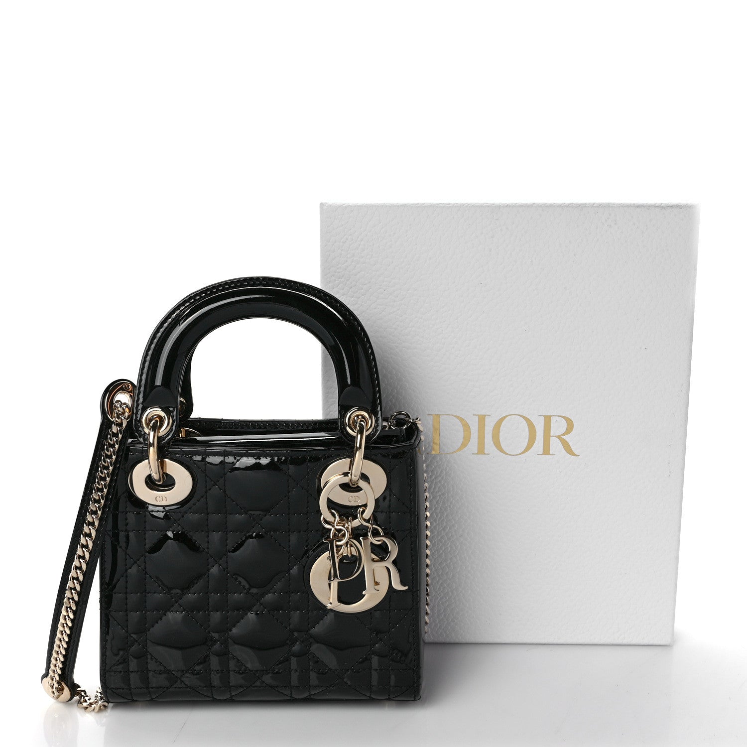 Christian Dior Patent Cannage Mini Lady Dior Black 9 of 9