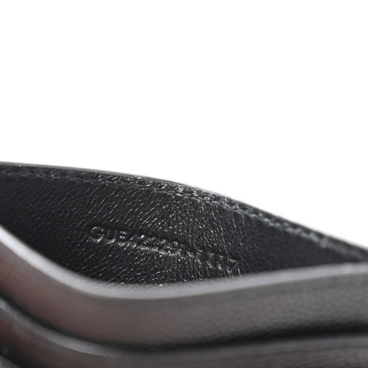 Saint Laurent Grain De Poudre Matelasse Chevron Monochrome Monogram Credit Card Case Black 7 of 10
