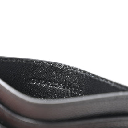 Saint Laurent Grain De Poudre Matelasse Chevron Monochrome Monogram Credit Card Case Black 7 of 10
