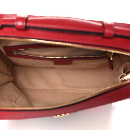 Gucci GG Supreme Monogram Flora Web Small Ophidia Top Handle Shoulder Bag Hibiscus Red 5 of 10