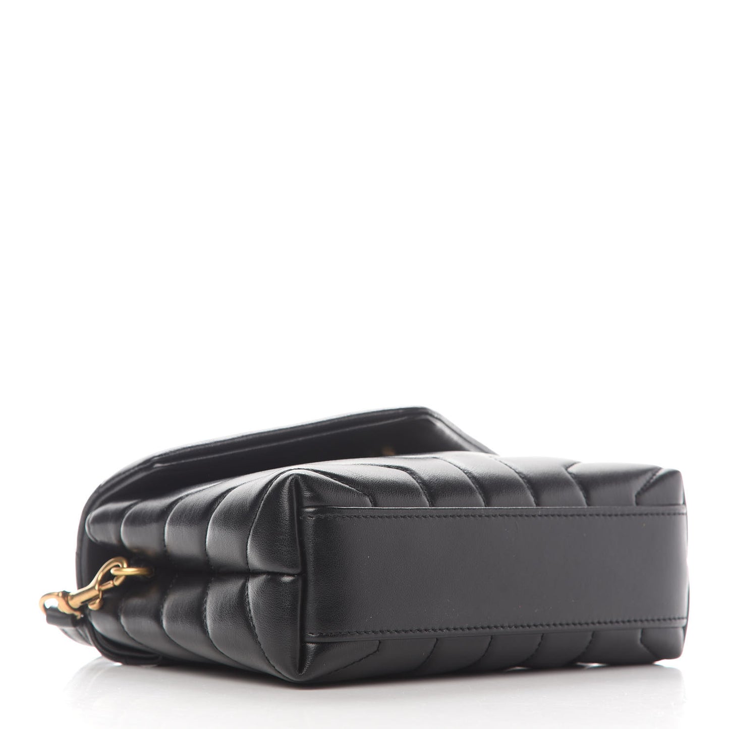 Calfskin Y Quilted Monogram Toy Loulou Crossbody Bag Black