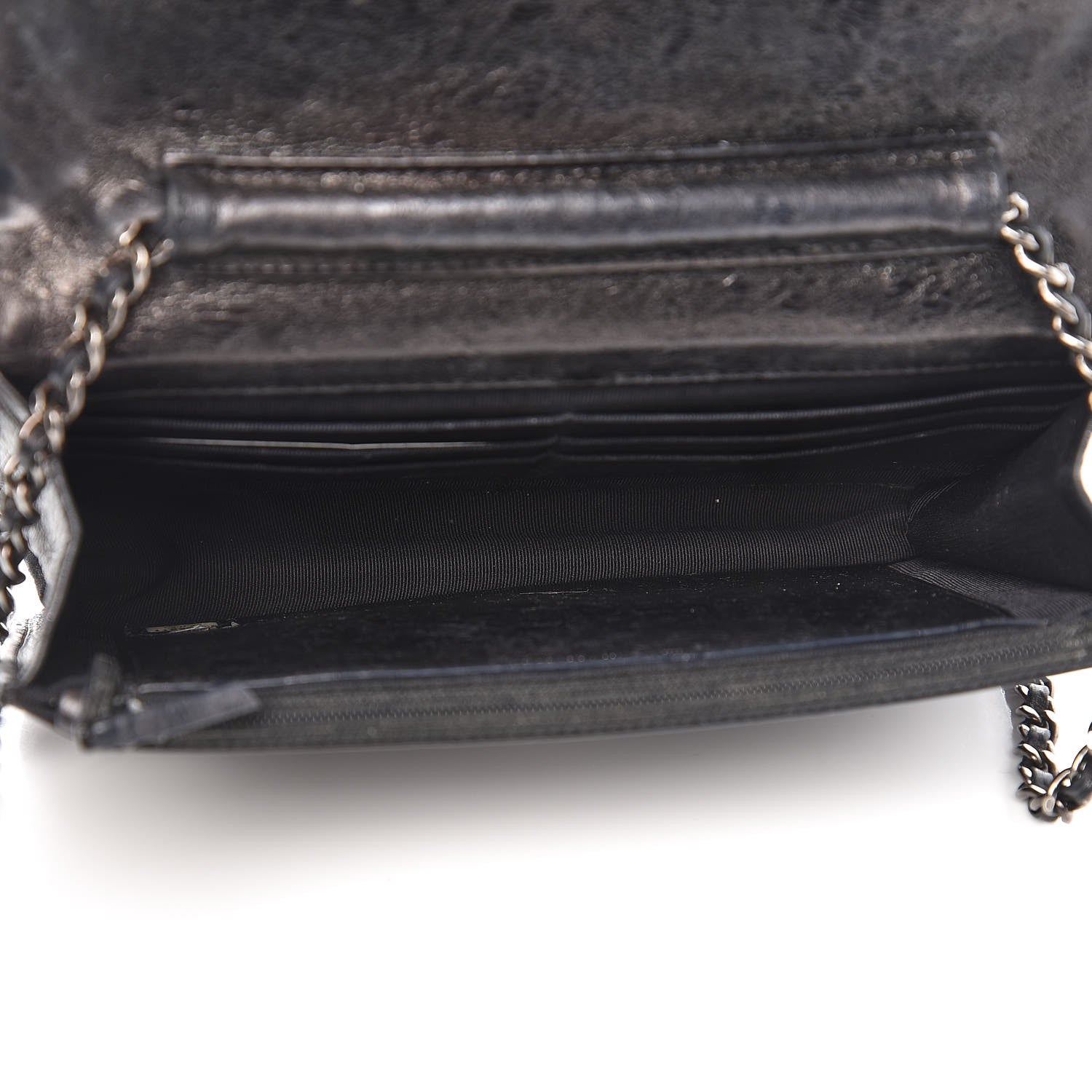 Chanel Aged Calfskin Reissue Wallet On Chain WOC Black 5 of 12