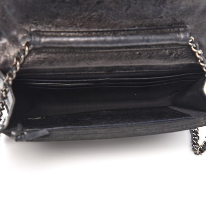 Chanel Aged Calfskin Reissue Wallet On Chain WOC Black 5 of 12