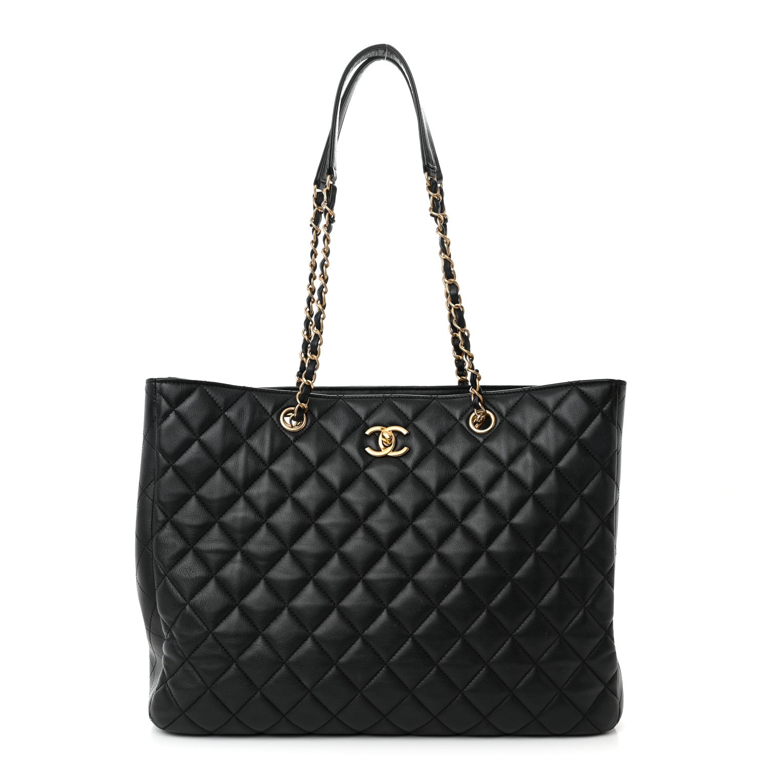 Chanel Calfskin Quilted Large Classic Shopping Tote Black 1 of 13