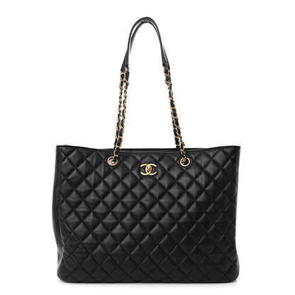 Chanel Calfskin Quilted Large Classic Shopping Tote Black 1 of 13