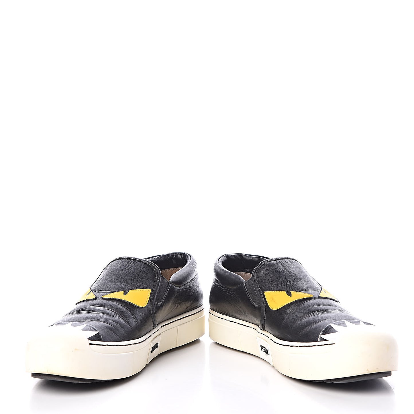 Vitello Elite Monster Eyes Slip On Sneakers 38 Black