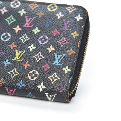 Louis Vuitton Monogram Multicolor Zippy Wallet Black Grenade 9 of 12