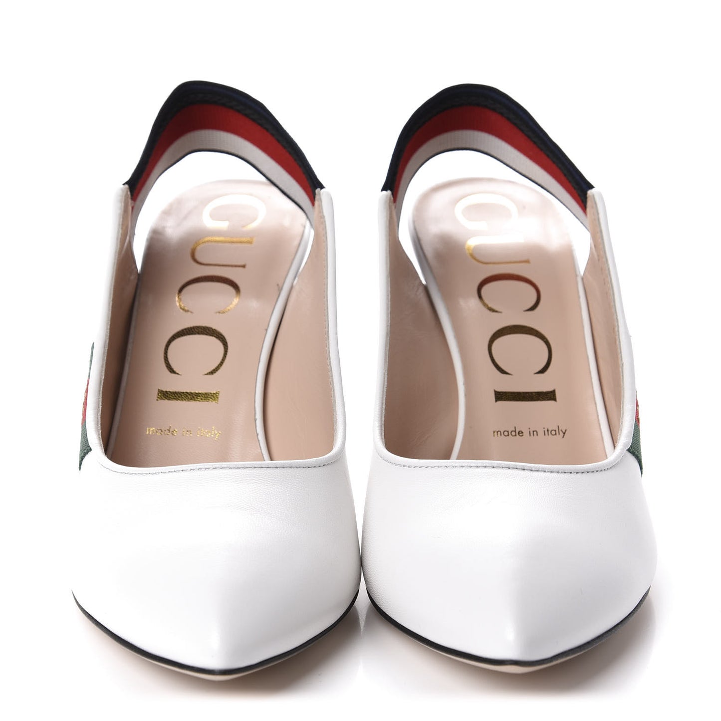 Malaga Kid Web Sylvie Mid Heel Slingback Pumps 38.5 White