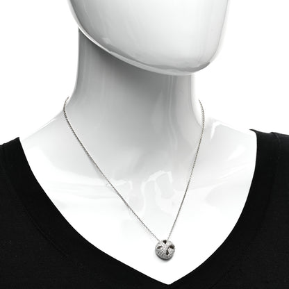 Damiani 18K White Gold Diamond Clover Pendant Necklace 2 of 5