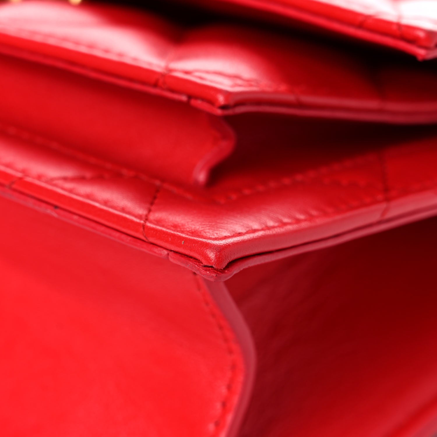 Balenciaga Nappa Calfskin Quilted XS Sharp Top Handle Bag Bright Red 8 of 17