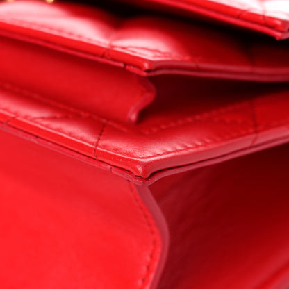 Balenciaga Nappa Calfskin Quilted XS Sharp Top Handle Bag Bright Red 8 of 17