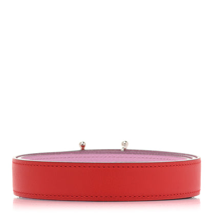 Hermes Epsom Swift 24mm Mors H Belt 80 Mauve Sylvestre Rouge De Coeur 4 of 7