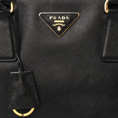 Prada Saffiano Small Galleria Double Zip Tote Black 8 of 11