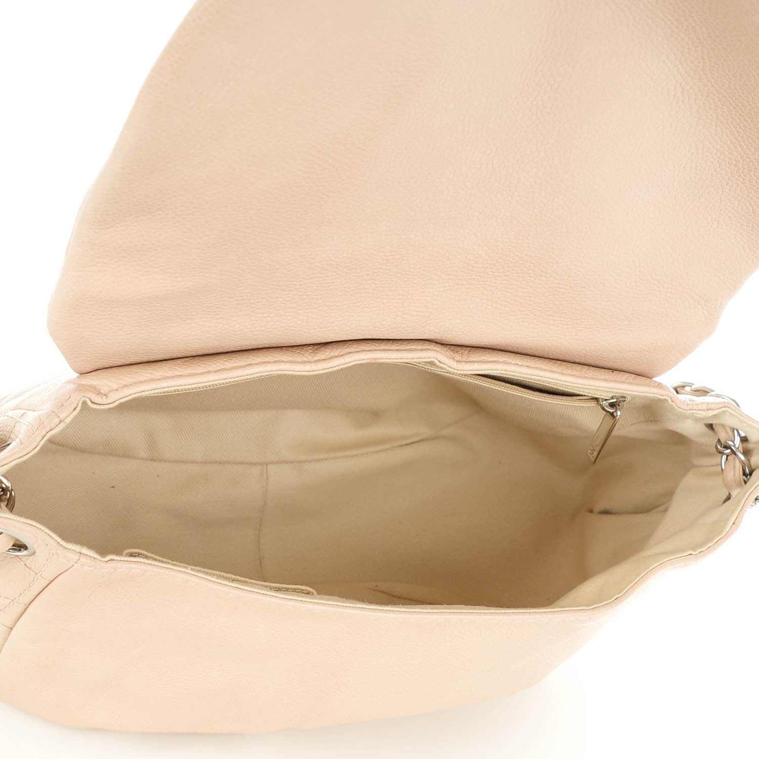 Chanel Caviar Half Moon Large Flap Beige Clair 5 of 7