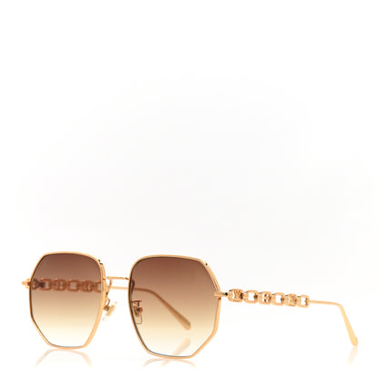 Louis Vuitton Metal My LV Chain Round Sunglasses Z1650W Gold 1 of 9