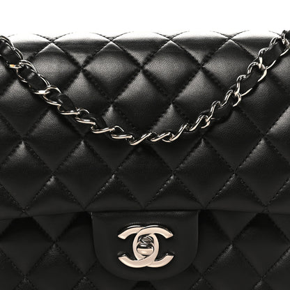 Chanel Lambskin Quilted Medium Double Flap Black 8 of 11