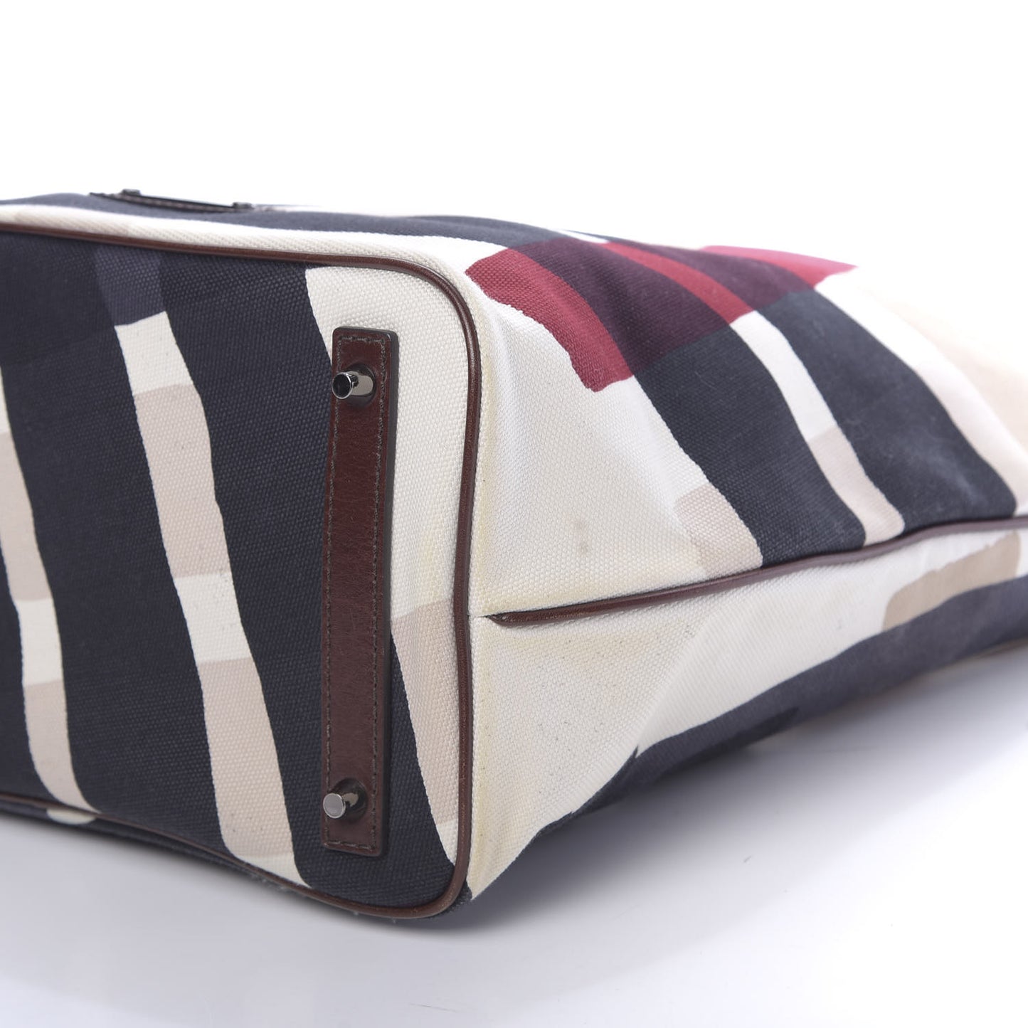 Canvas Check Bucket Bag Multicolor