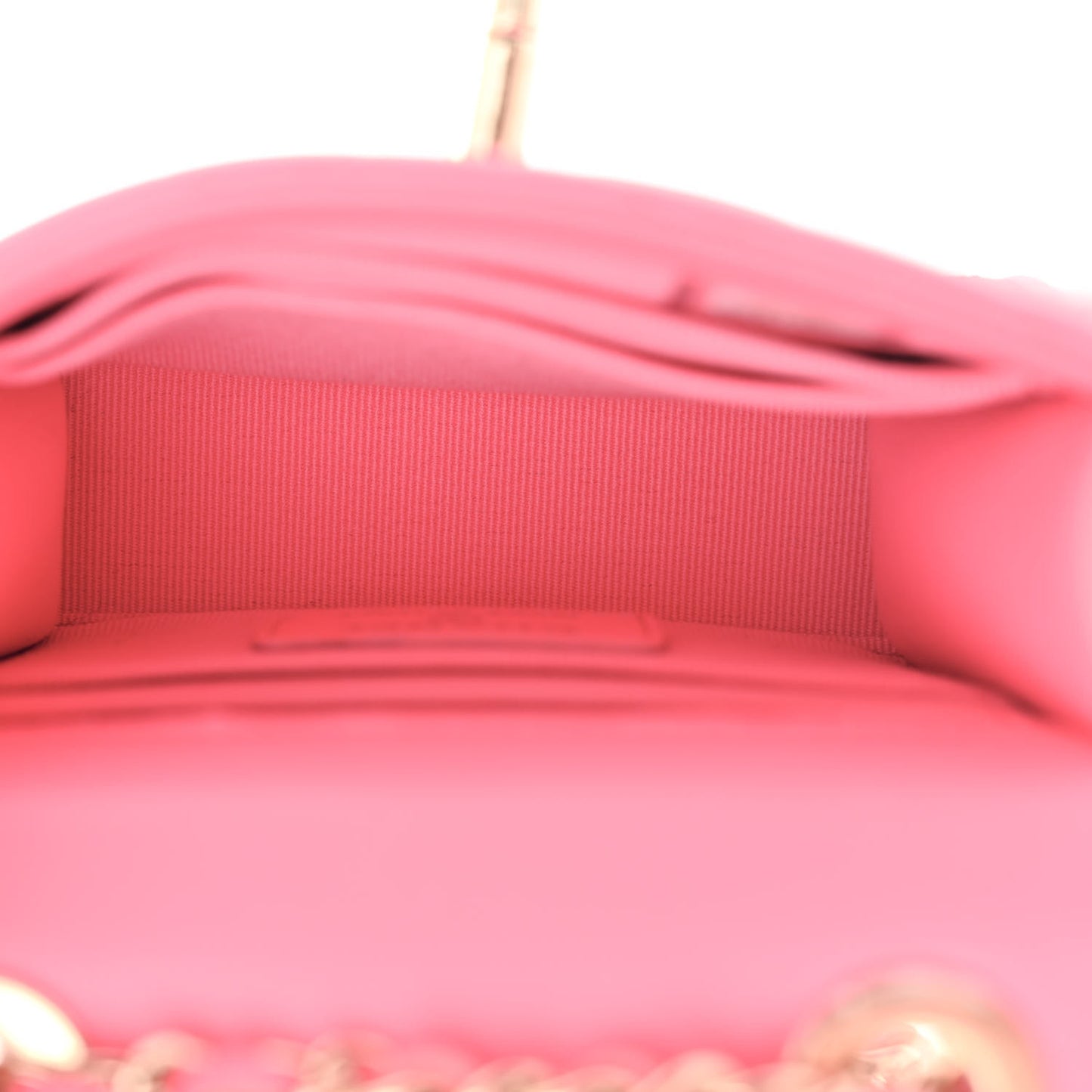 Lambskin Quilted Mini Trendy CC Clutch With Chain Coral Pink