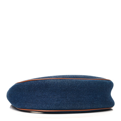 Celine Denim Ava Shoulder Bag Navy Tan 4 of 11