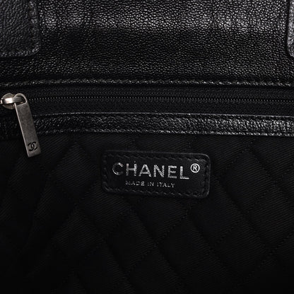 Chanel Goatskin Perforated Large CC Tote Black 6 of 11