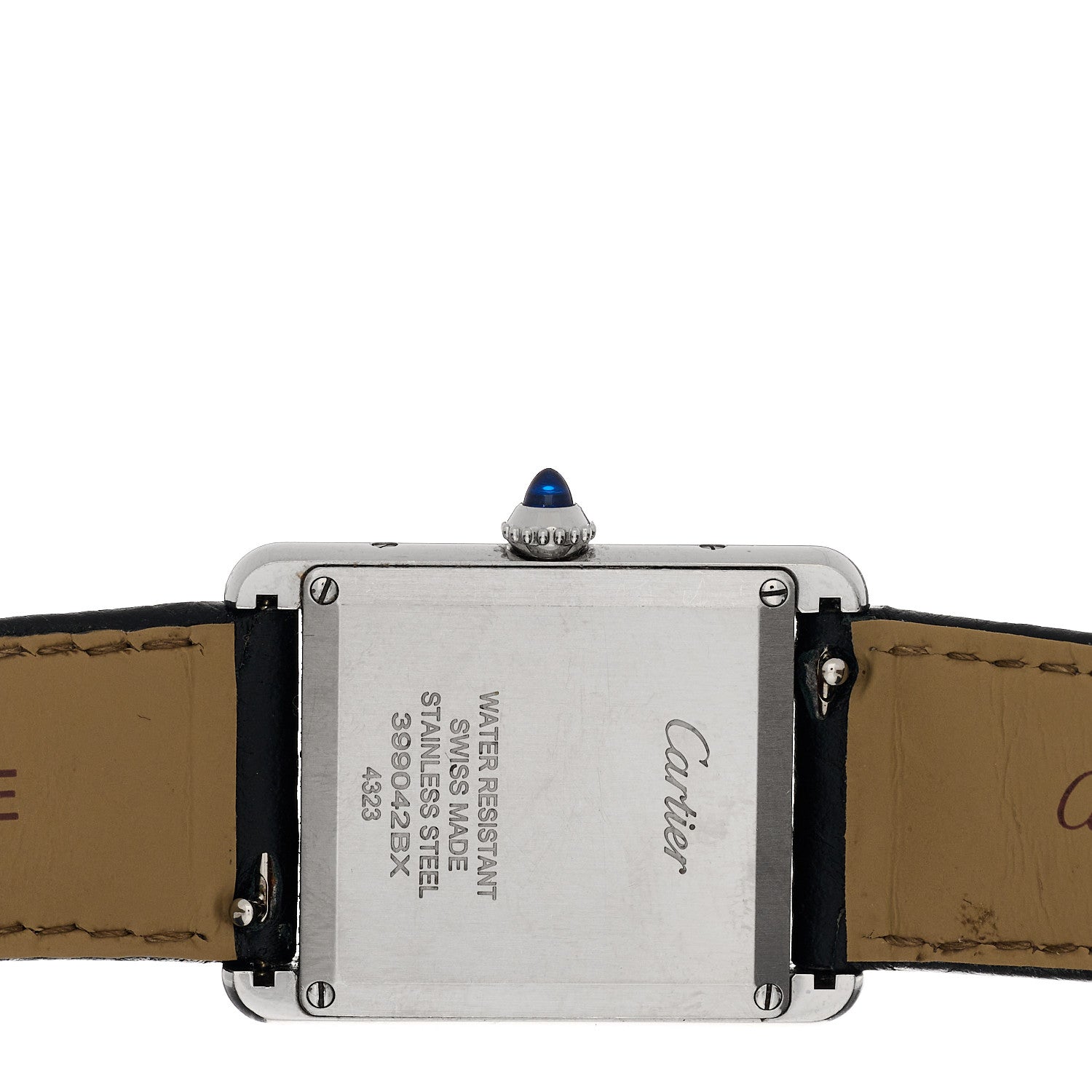 Cartier Stainless Steel Calfskin 25mm Must de Cartier Tank Quartz Watch 4 of 4