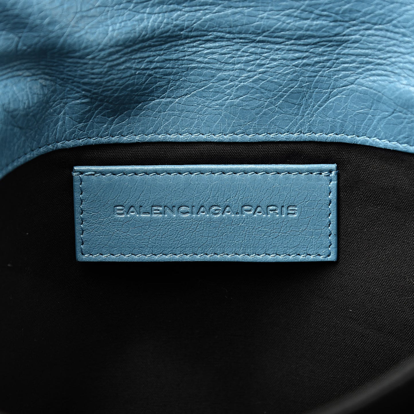 Agneau Giant 21 Rose Gold Hardware Envelope Clutch Bleu Tropical