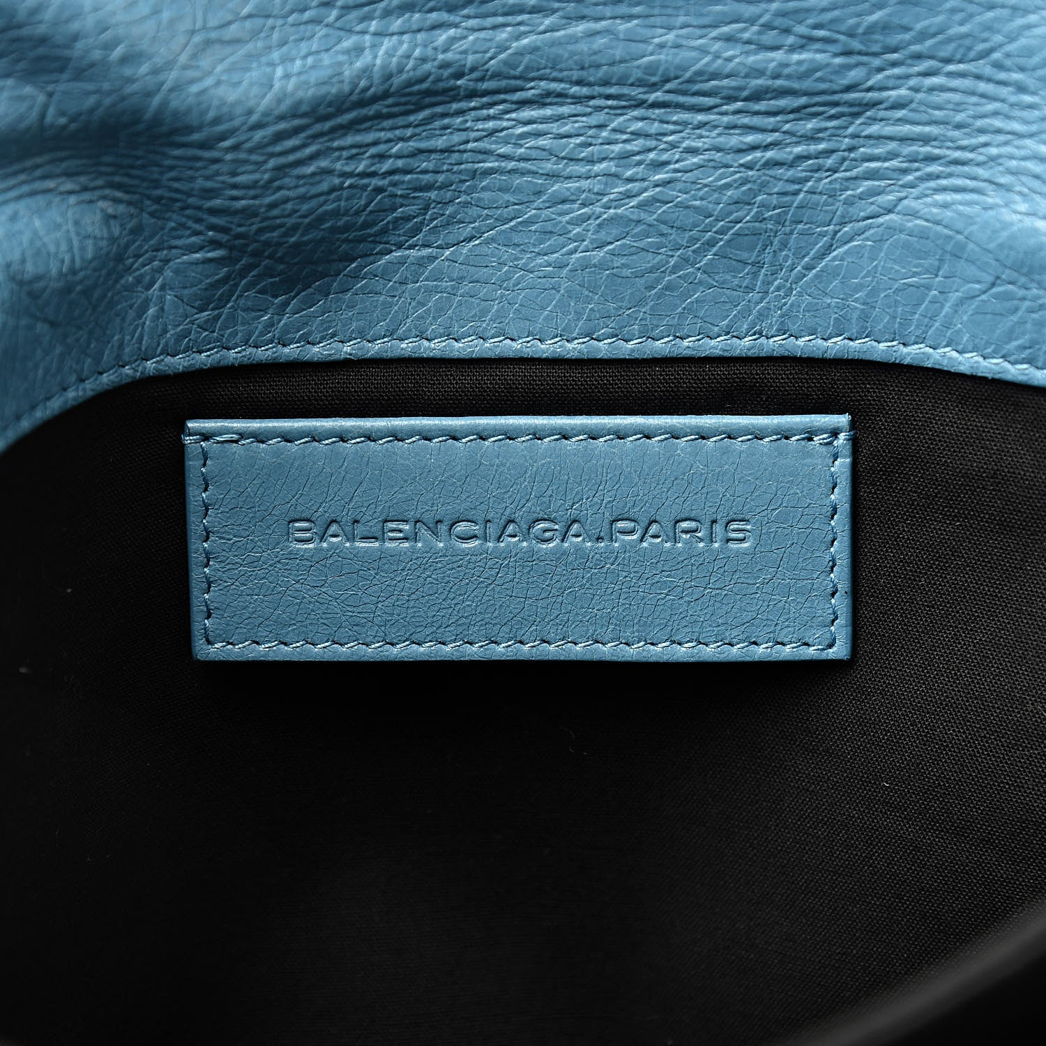 Balenciaga Agneau Giant 21 Rose Gold Hardware Envelope Clutch Bleu Tropical 6 of 7