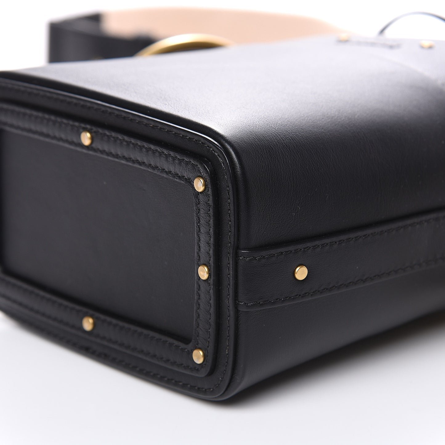 Smooth Calfskin Mini Roy Bucket Bag Black