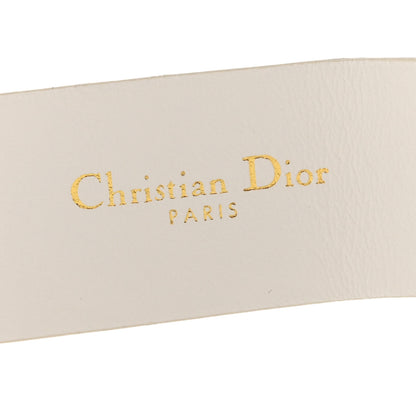 Christian Dior Calfskin 30 Montaigne 75 30 Belt White 5 of 8