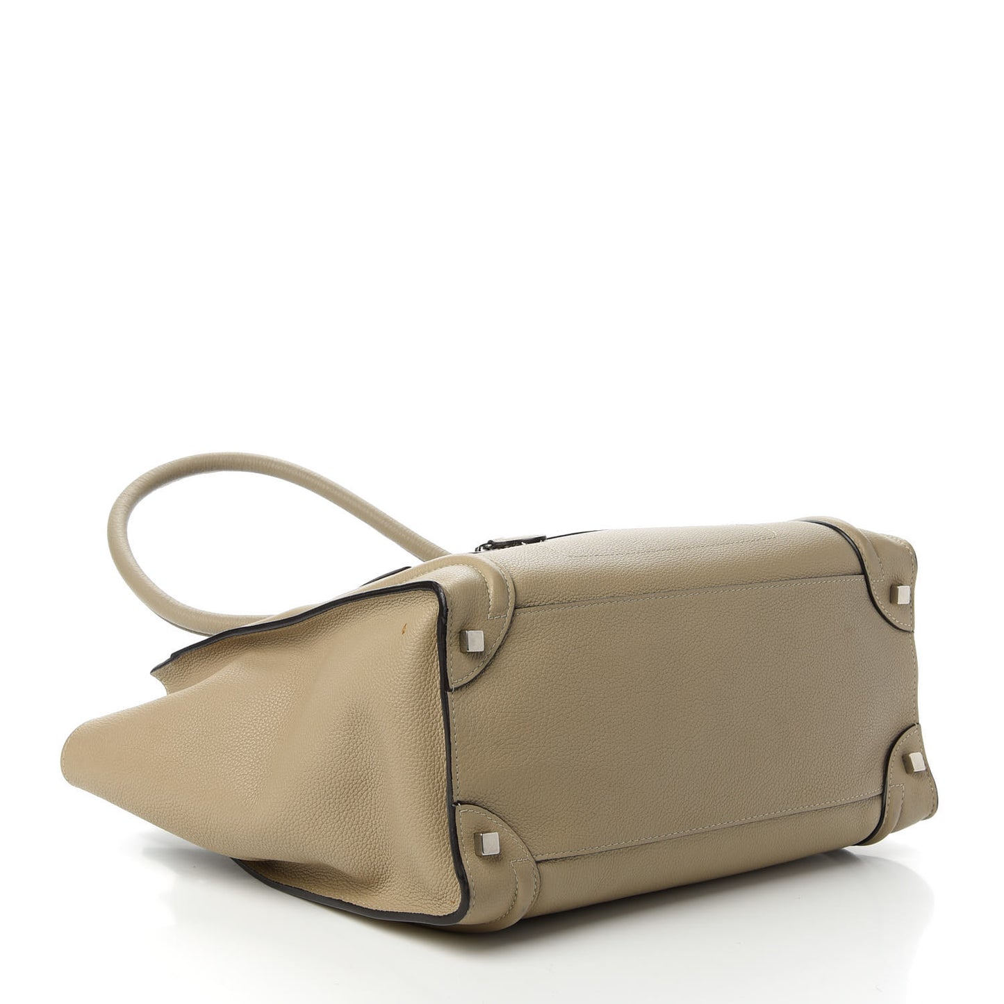 Drummed Calfskin Shoulder Luggage Dune