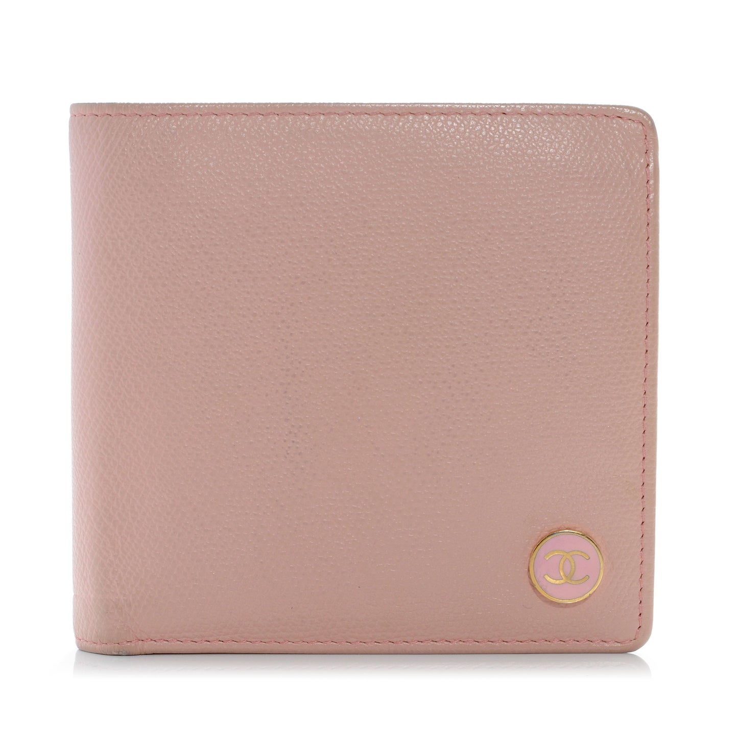Leather Billfold Wallet Pink