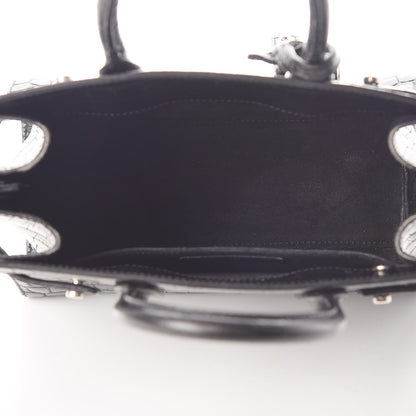 Saint Laurent Calfskin Crocodile Embossed Nano Sac De Jour Black 5 of 6