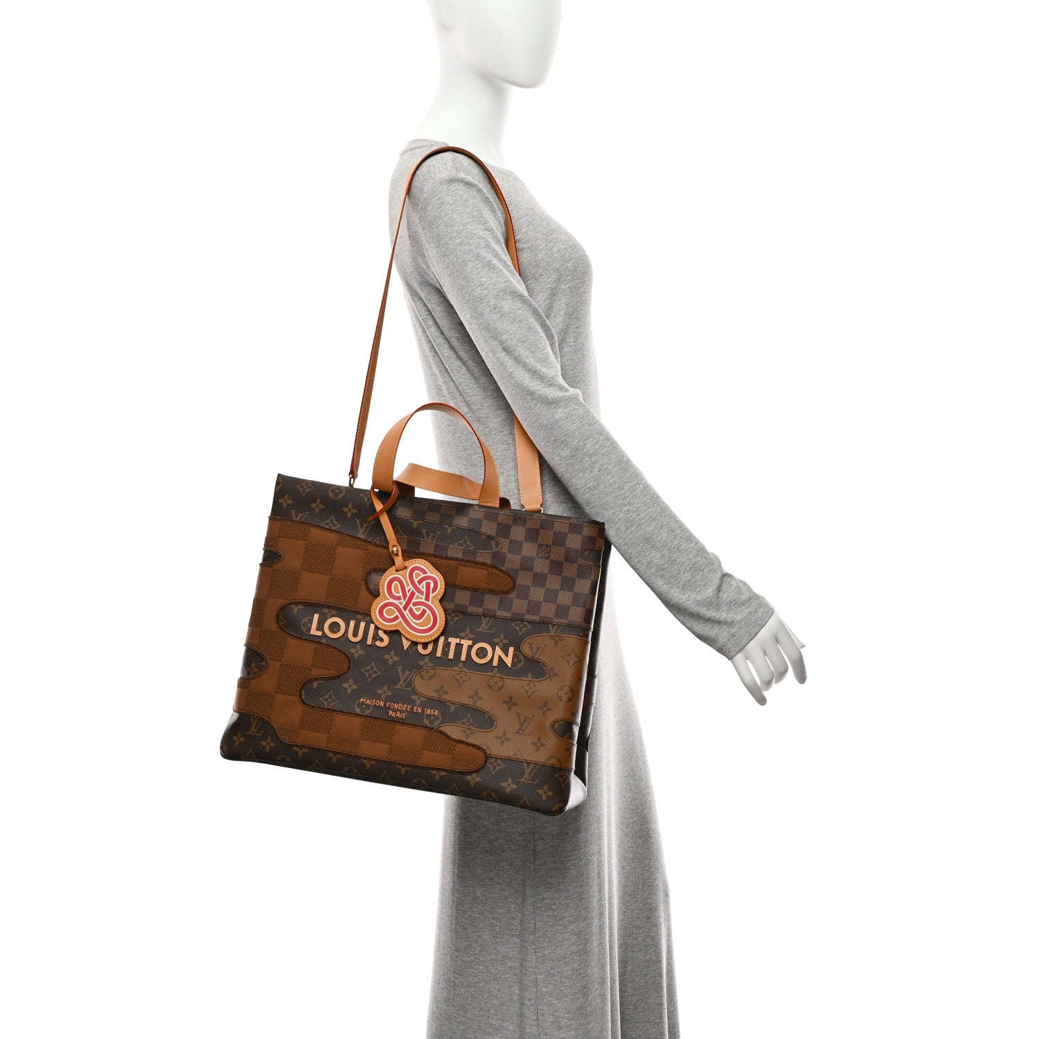 Louis Vuitton Monogram Landscape Shopper Tote MM Brown 1858458