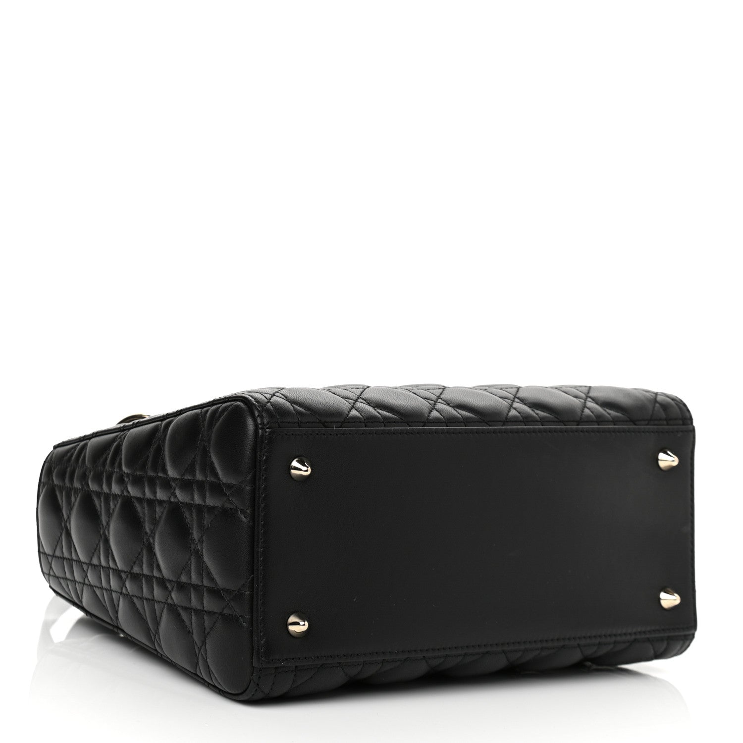 Christian Dior Lambskin Cannage Medium Lady Dior Black 4 of 10