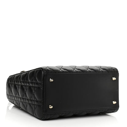 Christian Dior Lambskin Cannage Medium Lady Dior Black 4 of 10