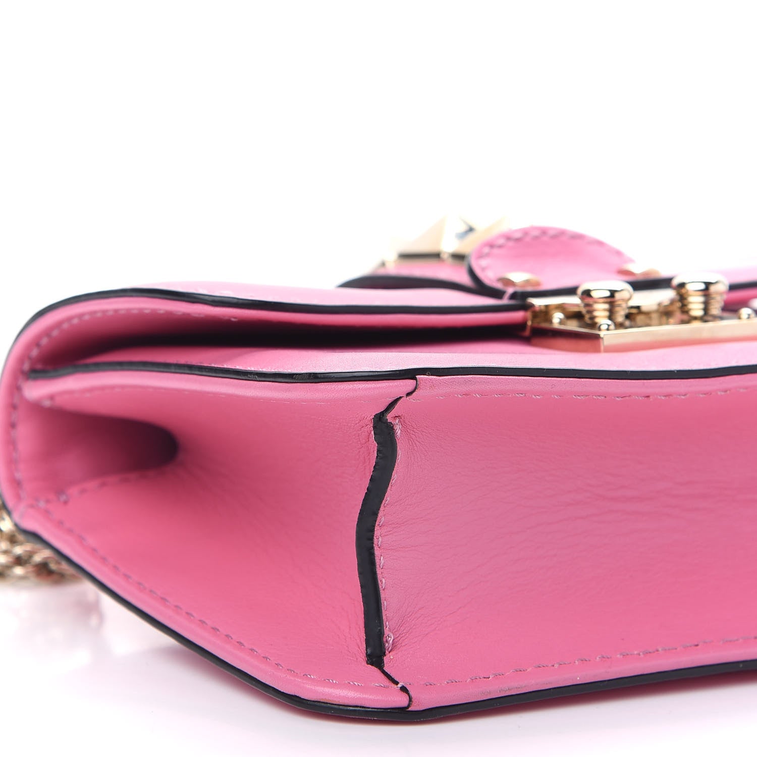 Valentino Garavani Vitello Mini Glam Lock Rockstud Flap Ninphea 6 of 7