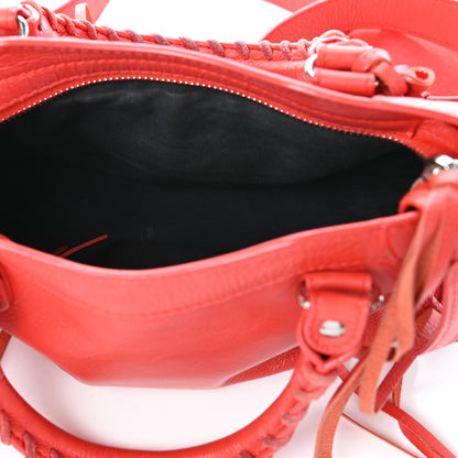 Balenciaga Matte Goatskin Rubber Covered Classic Hardware Mini City Rouge Coquelicot Rouge Braise 5 of 9