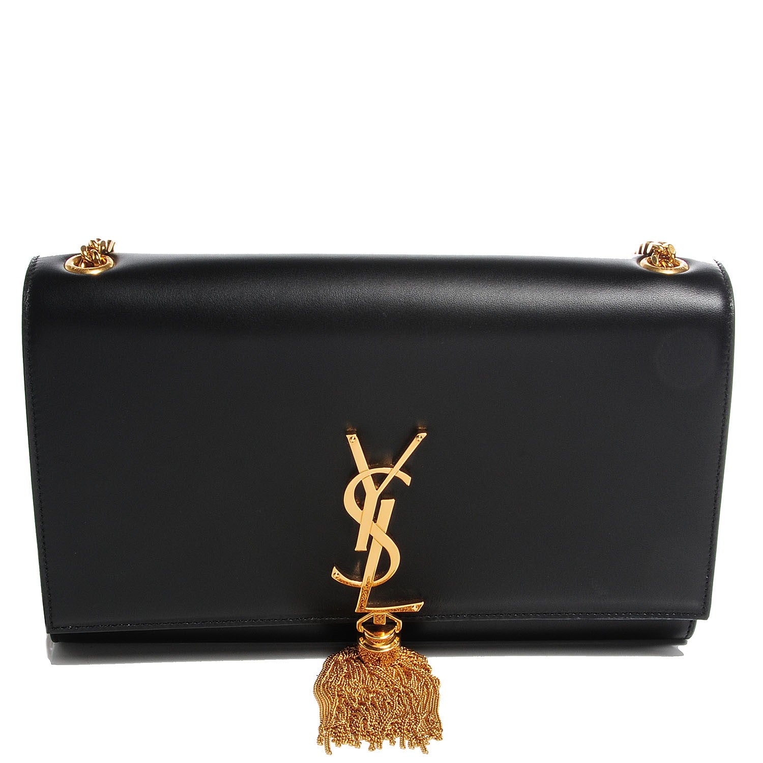 Saint Laurent Smooth Calfskin Medium Classic Monogram Kate Tassel Satchel Black 1 of 7