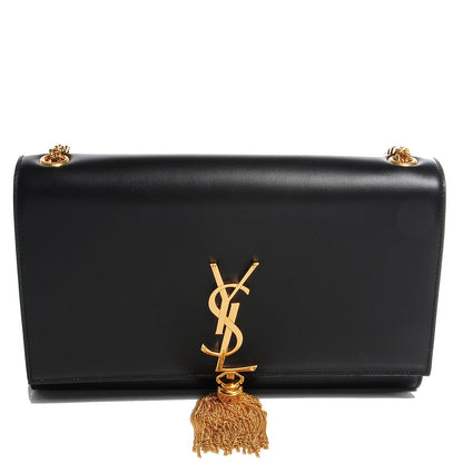 Saint Laurent Smooth Calfskin Medium Classic Monogram Kate Tassel Satchel Black 1 of 7