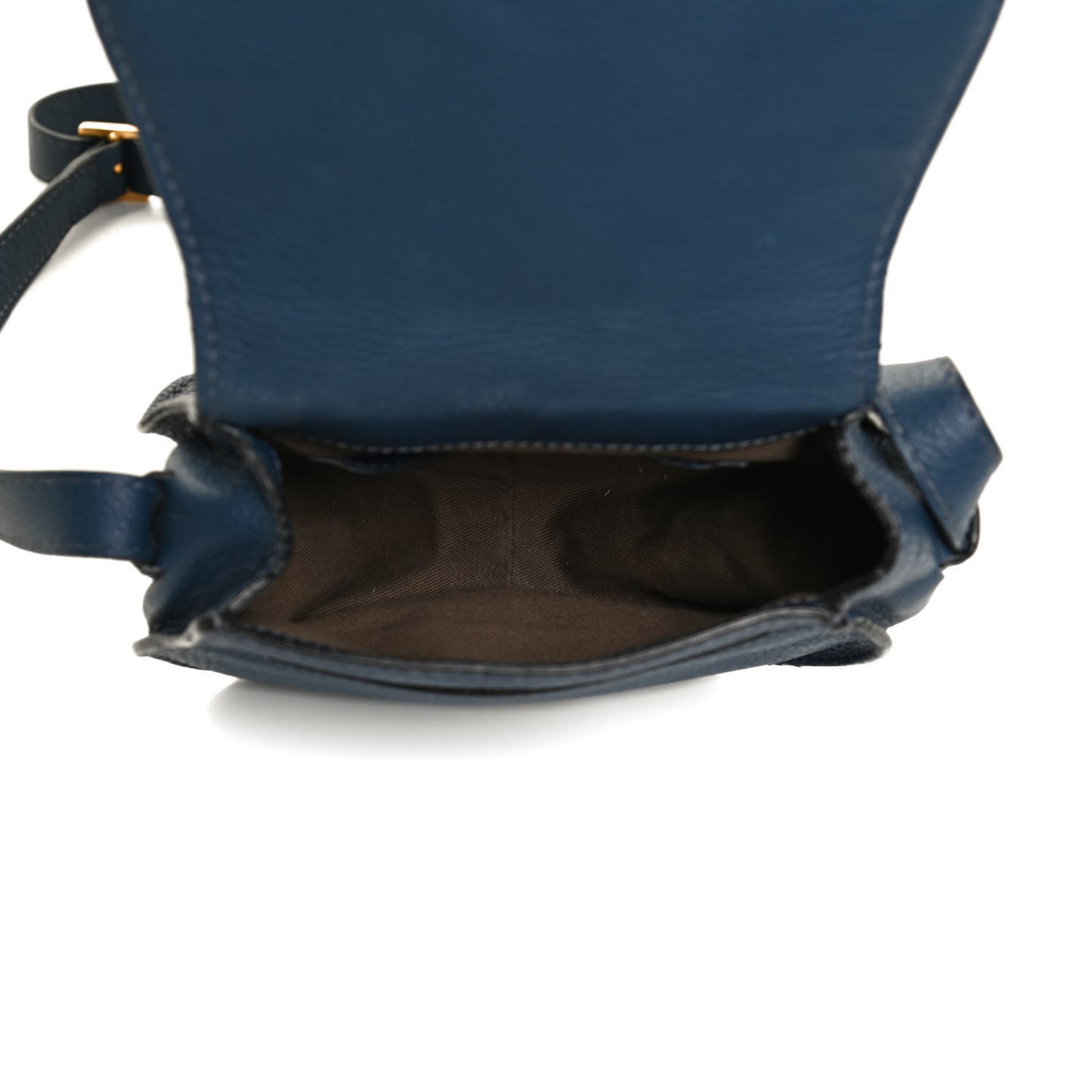 Calfskin Mini Marcie Round Crossbody Bag Royal Navy