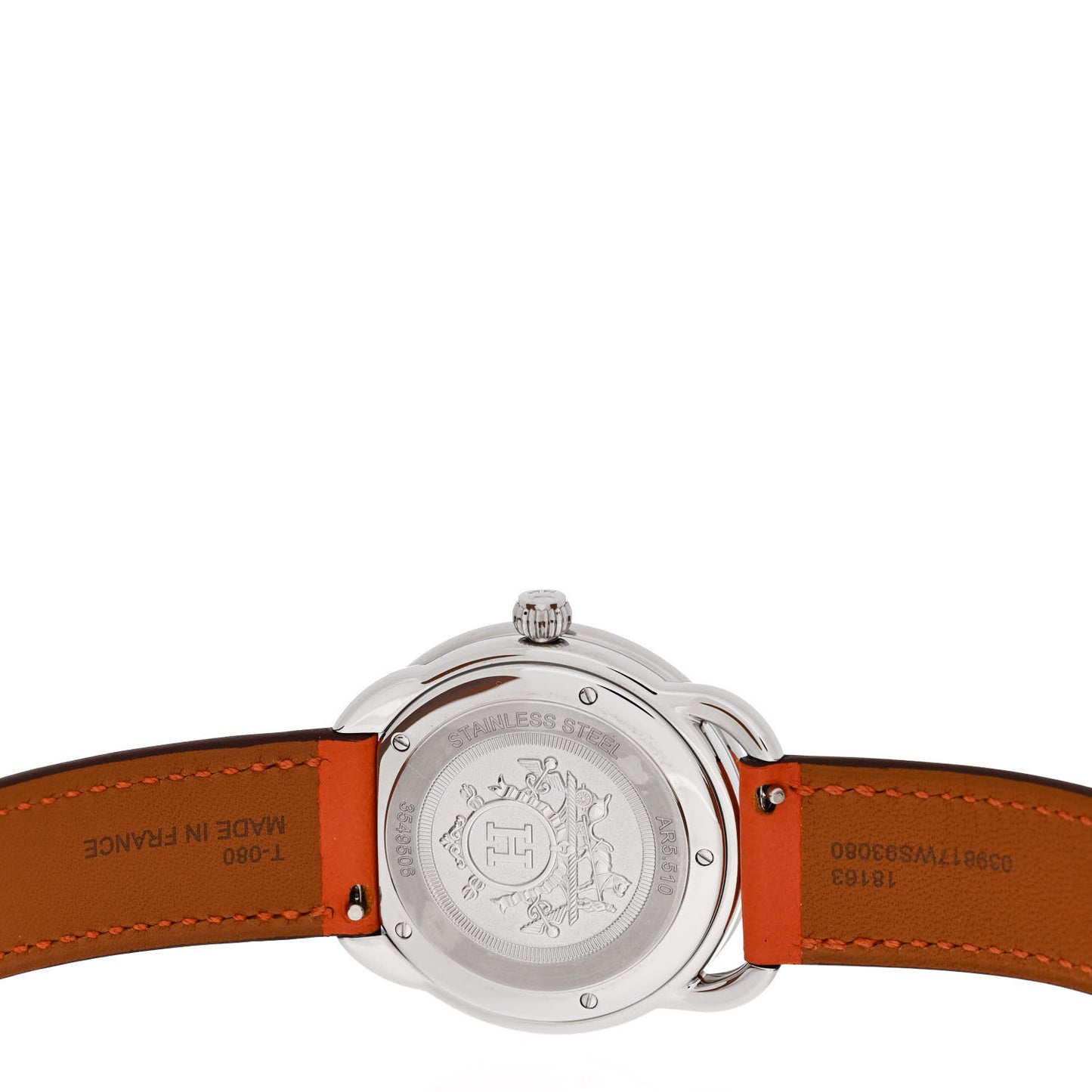 Stainless Steel Swift 36mm Arceau Quartz Watch Orange