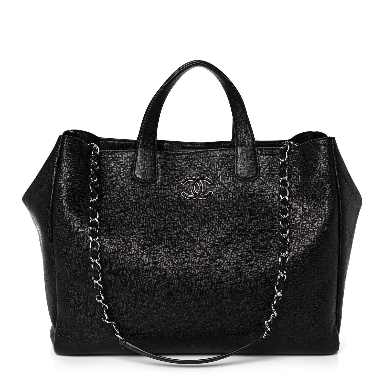 Chanel Caviar Stitched Large Shopping Tote Black 1 of 14